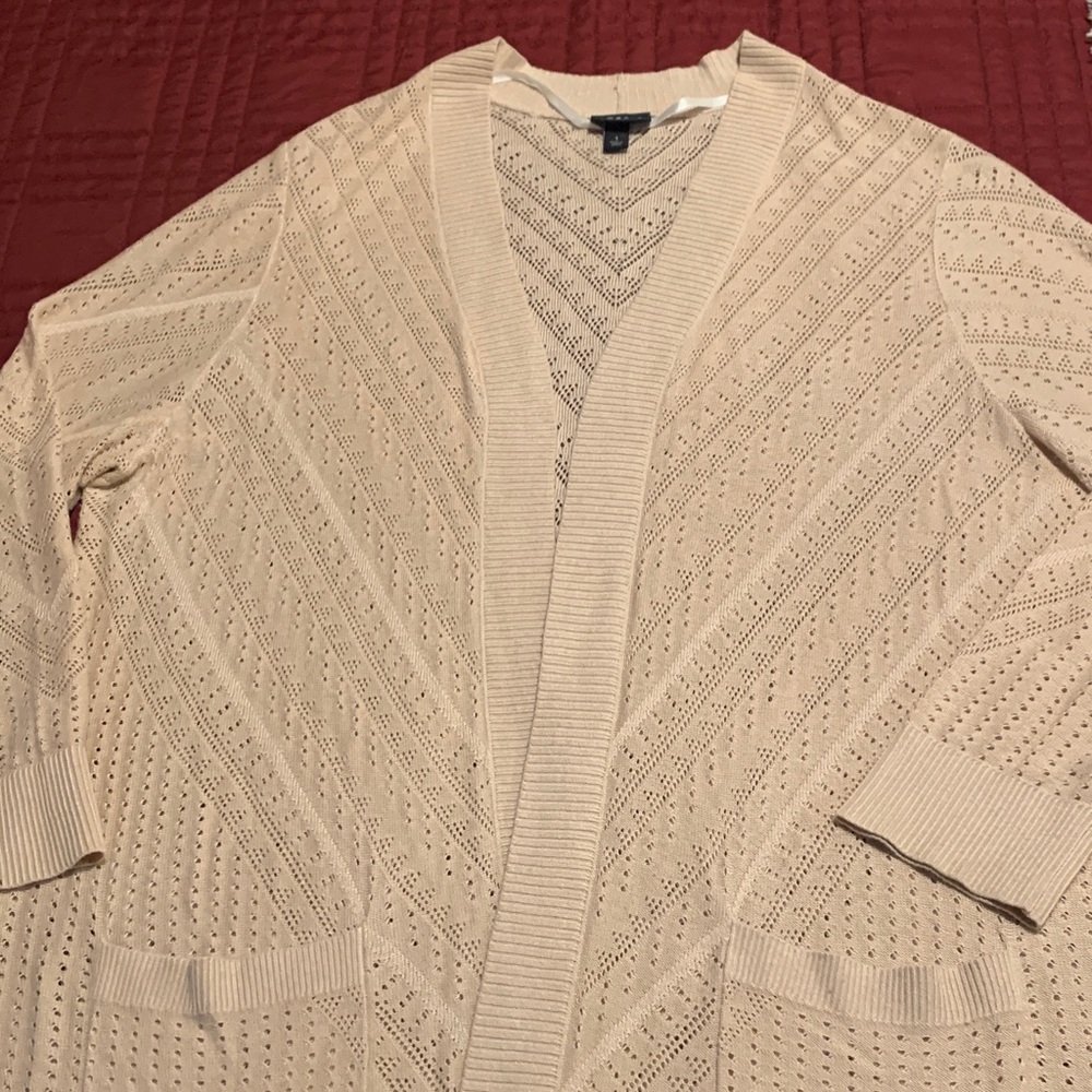 TORRID Size 1 Beige Open Knit Sweater
